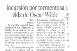 Incursión por tormentosa vida Oscar Wilde. Incursión por tormentosa vida Oscar Wilde.