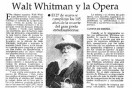 Walt Whitman y la ópera Walt Whitman y la ópera