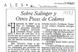 Sobre Salinger y otros peces Sobre Salinger y otros peces