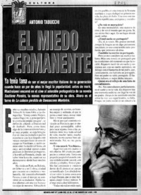 El miedo permanenete. El miedo permanenete.