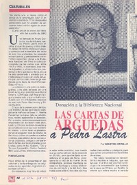 Las cartas de Arguedas a Pedro Lastra Las cartas de Arguedas a Pedro Lastra
