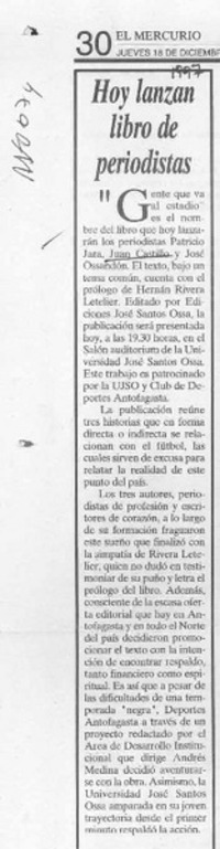 Hoy lanzan libro de periodistas Hoy lanzan libro de periodistas
