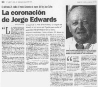 La coronación de Jorge Edwards La coronación de Jorge Edwards