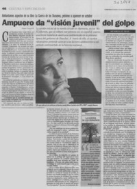 Ampuero da "visión juvenil" del golpe Ampuero da "visión juvenil" del golpe