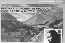 Pintando la poesía se inauguró casa Gabriela Mistral. Pintando la poesía se inauguró casa Gabriela Mistral.