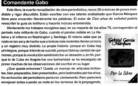 Comandante Gabo. Comandante Gabo.