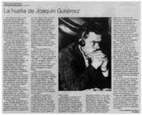 La huella de Joaquín Gutiérrez La huella de Joaquín Gutiérrez