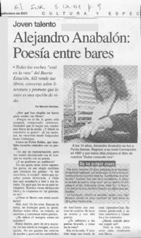 Alejandro Anabalón, poesía entre bares (entrevista) Alejandro Anabalón, poesía entre bares (entrevista)