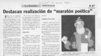 Destacan realización de "maratón poética" Destacan realización de "maratón poética"