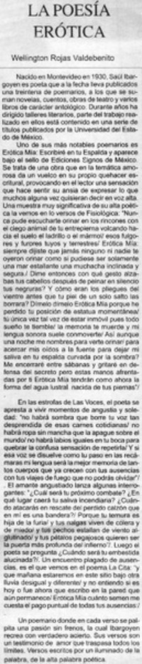 La poesía erótica La poesía erótica
