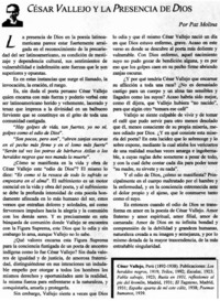César Vallejo y la presencia de Dios César Vallejo y la presencia de Dios