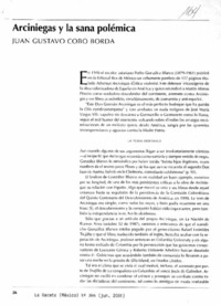 Arciniegas y la sana polémica Arciniegas y la sana polémica