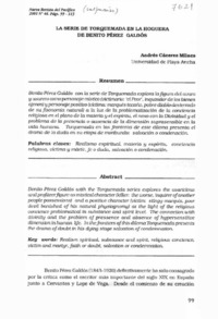 La serie de torquemada en la hoguera de Benito Pérez Galdós La serie de torquemada en la hoguera de Benito Pérez Galdós