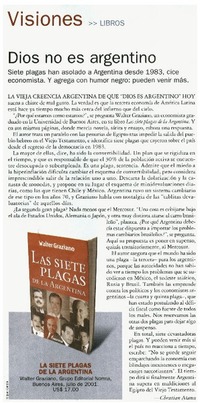 Dios no es argentino Dios no es argentino