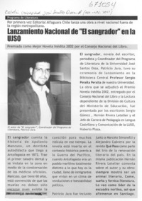 Lanzamiento Nacional de "El sangrador" en la UJSO. Lanzamiento Nacional de "El sangrador" en la UJSO.