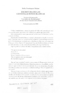 Escritura de las constelaciones blancas Escritura de las constelaciones blancas