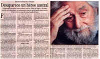 Desaparece un héroe austral. Desaparece un héroe austral.