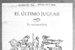 El Ultimo juglar. El Ultimo juglar.