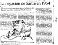 la negación de Sartre en 1964. la negación de Sartre en 1964.