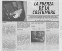 La fuerza de la costumbre La fuerza de la costumbre