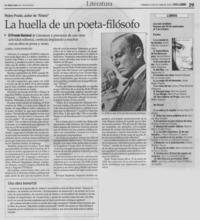 La huella de un poeta-filósofo La huella de un poeta-filósofo