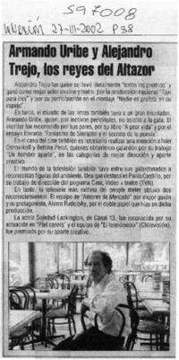 Armando Uribe y Alejandro Trejo, los reyes del Altazor Armando Uribe y Alejandro Trejo, los reyes del Altazor