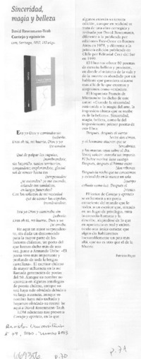 Sinceridad, magia y belleza Sinceridad, magia y belleza