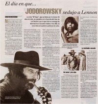 El día en que... Jodorowsky sedujo a Lennon El día en que... Jodorowsky sedujo a Lennon