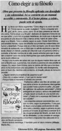 Cómo elegir su filósofo Cómo elegir su filósofo