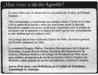 Han visto a mi tío Agustín?. Han visto a mi tío Agustín?.