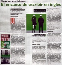 El encanto de escribir en inglés Nueva narrativa británica El encanto de escribir en inglés Nueva narrativa británica