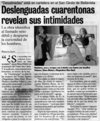 Deslenguadas cuarentonas revelan sus intimidades Deslenguadas cuarentonas revelan sus intimidades