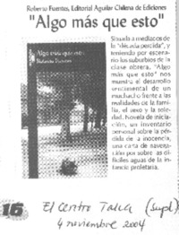 "Algo más que esto" "Algo más que esto"