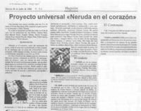 Proyecto universal "Neruda en el corazón" Proyecto universal "Neruda en el corazón"