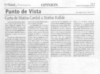 Cartas de Matías Cardal a Matías Rafide Cartas de Matías Cardal a Matías Rafide