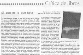 Sí, eso es lo qie falta Sí, eso es lo qie falta