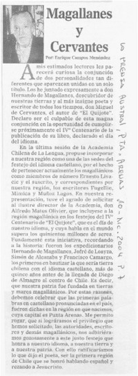 Magallanes y Cervantes. Magallanes y Cervantes.
