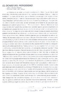 El Ocaso del periodismo. El Ocaso del periodismo.