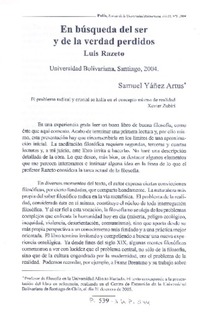 EnBúsqueda del ser y de la verdad perdidos. EnBúsqueda del ser y de la verdad perdidos.