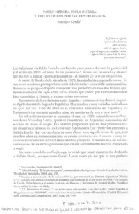 Pablo Neruda en la guerra y exilio de los poetas republicanos Pablo Neruda en la guerra y exilio de los poetas republicanos