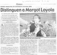 Distinguen a Margot Loyola Distinguen a Margot Loyola