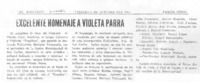 Excelente homenaje a Violeta Parra Excelente homenaje a Violeta Parra