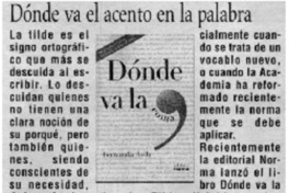 Dónde va el acento en la palabra Dónde va el acento en la palabra