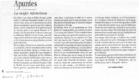 La mujer misteriosa La mujer misteriosa