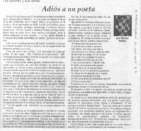 Adiós a un poeta Adiós a un poeta