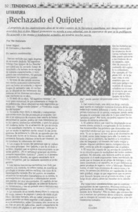 Rechazado el Quijote! Rechazado el Quijote!