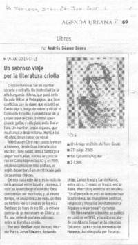 Un sabroso viaje por la literatura criolla. Un sabroso viaje por la literatura criolla.