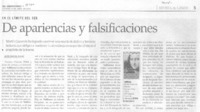 De apariencias y falsificaciones. De apariencias y falsificaciones.