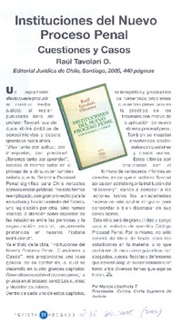 Instituciones del nuevo proceso penal Instituciones del nuevo proceso penal
