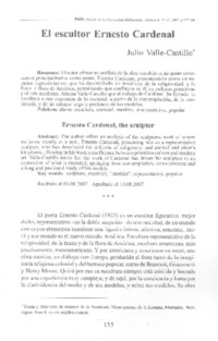 El escultor Ernesto Cardenal El escultor Ernesto Cardenal